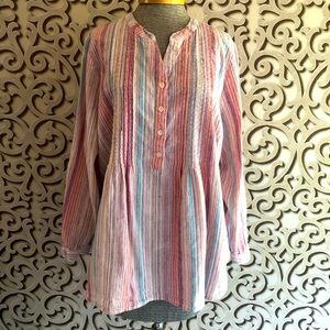 Coldwater Creek Pintuck Long-Sleeve Tunic